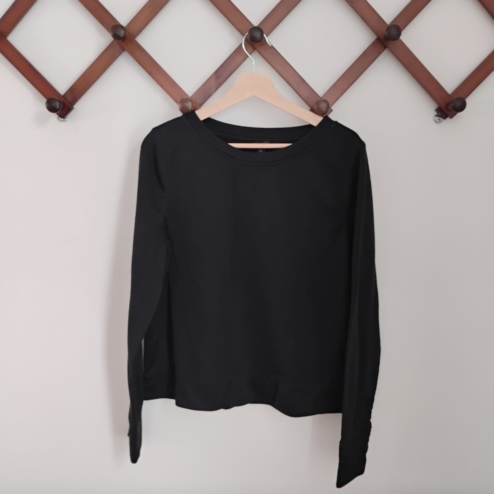Banana Republic Classic Black Long Sleeve Top thin sweatshirt size XL Womens
